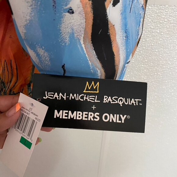 Members Only x Basquiat Artesta Windbreaker Light Jacket Size XL - Picture 4 of 7